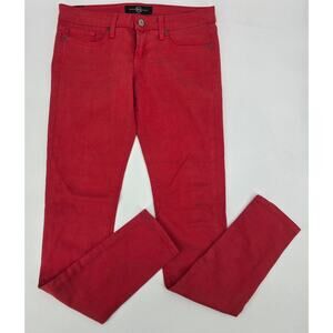 Premium Denim Co True Red Collegiate Nebraska Husker Skinny Jeans